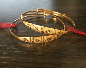 1 pair lot (2 pieces) Baby's bangle 22k 916 gold purity