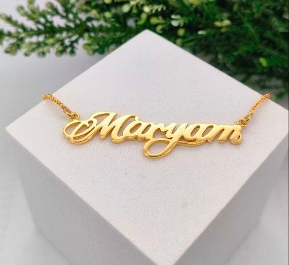 22k gold name pendant deals