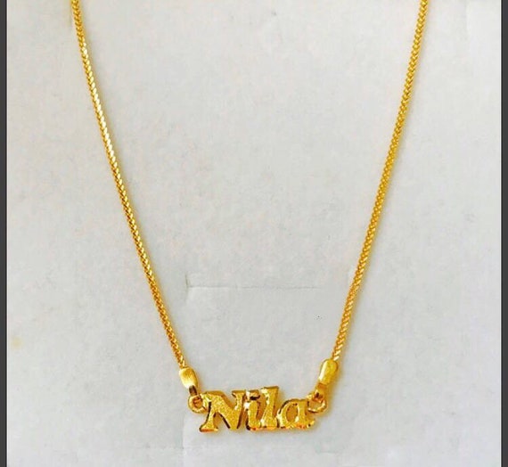 Custom Name Pendant 22k Gold Purity 