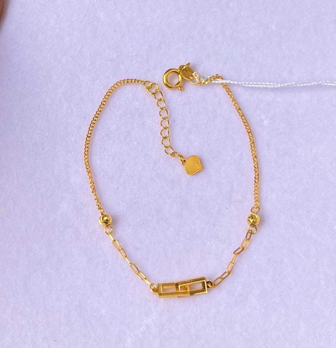 Solid 22k gold 916 gold link bracelet