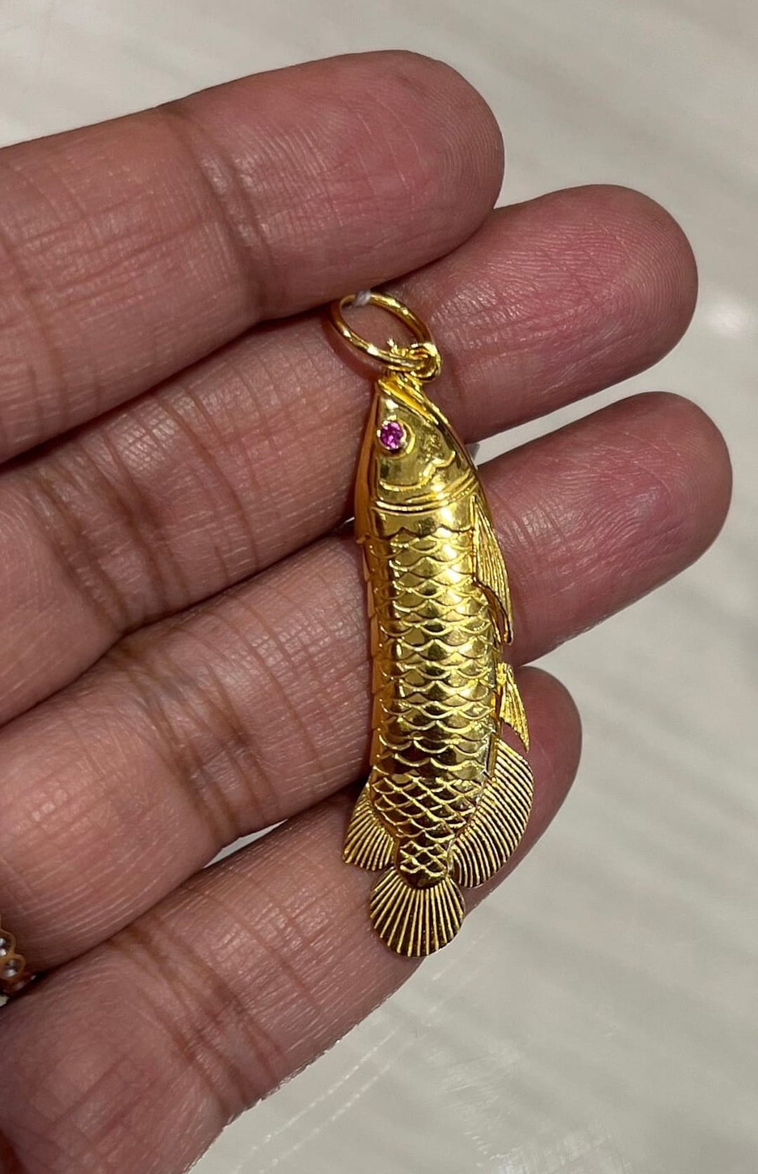 22k gold fish pendant discount