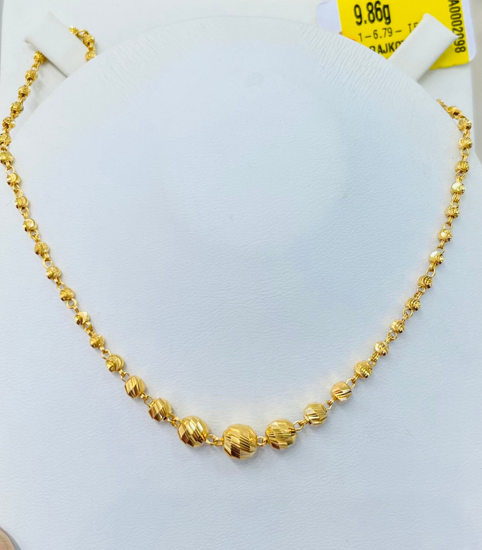 Round Ball Necklace Set Solid 22k Gold 916 Gold Choker Necklace Etsy Australia
