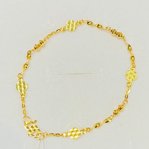 22k solid 916 gold laser bracelet