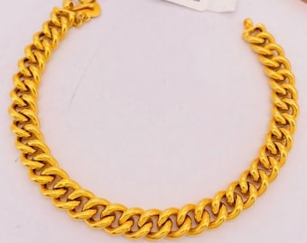 Fish bone bracelet authentic 22k gold / 916 gold purity bracelet