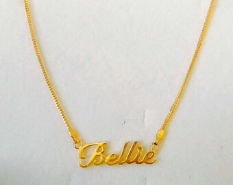 5 Alphabets Custom Name Necklace 22k 