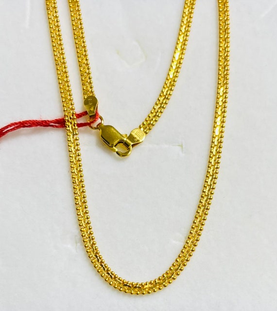 Buy U7 5mm Wide 18K Gold Plated Figaro Chain Necklace, Men/Women Jewelry, 16  Inch at Amazon.in