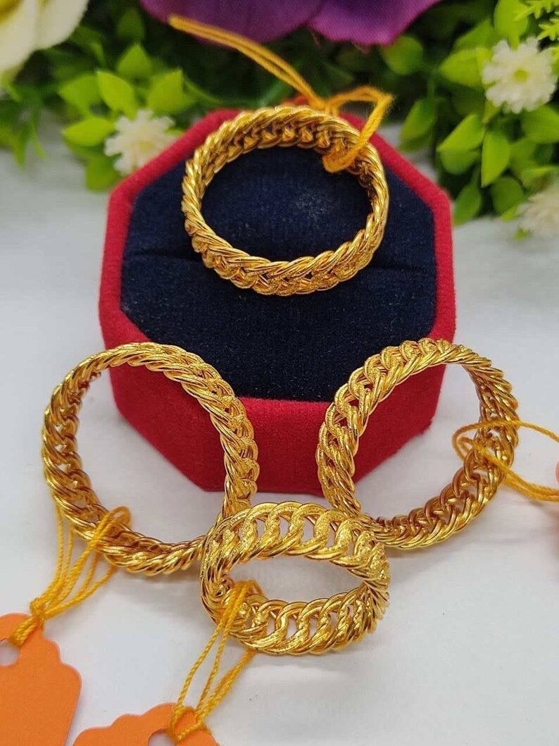 Coco Ring Solid Gold 22k 916 Gold Ring - Etsy