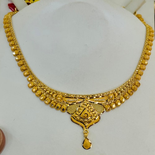 Indian Bombay Design Necklace Solid 22k Gold 916 Gold - Etsy