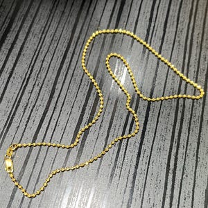 Solid 22k gold 916 gold beady chain necklace