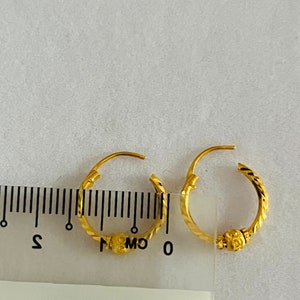 Solid 22k Gold Laser Balls Bali Rajkot Earrings Genuine 916 - Etsy