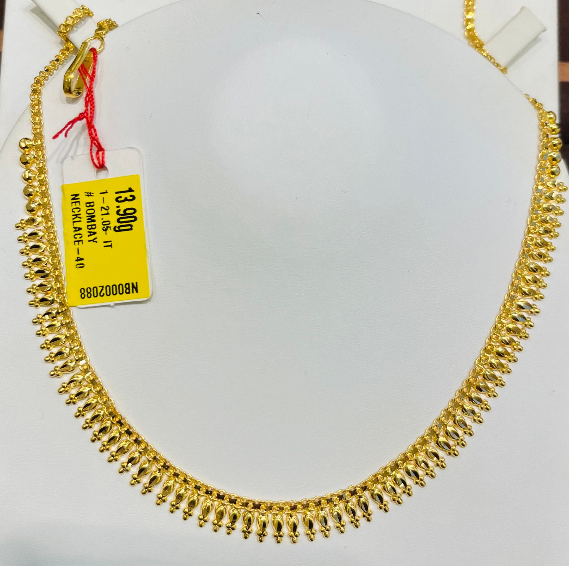Indian Bombay Design Necklace Solid 22k 