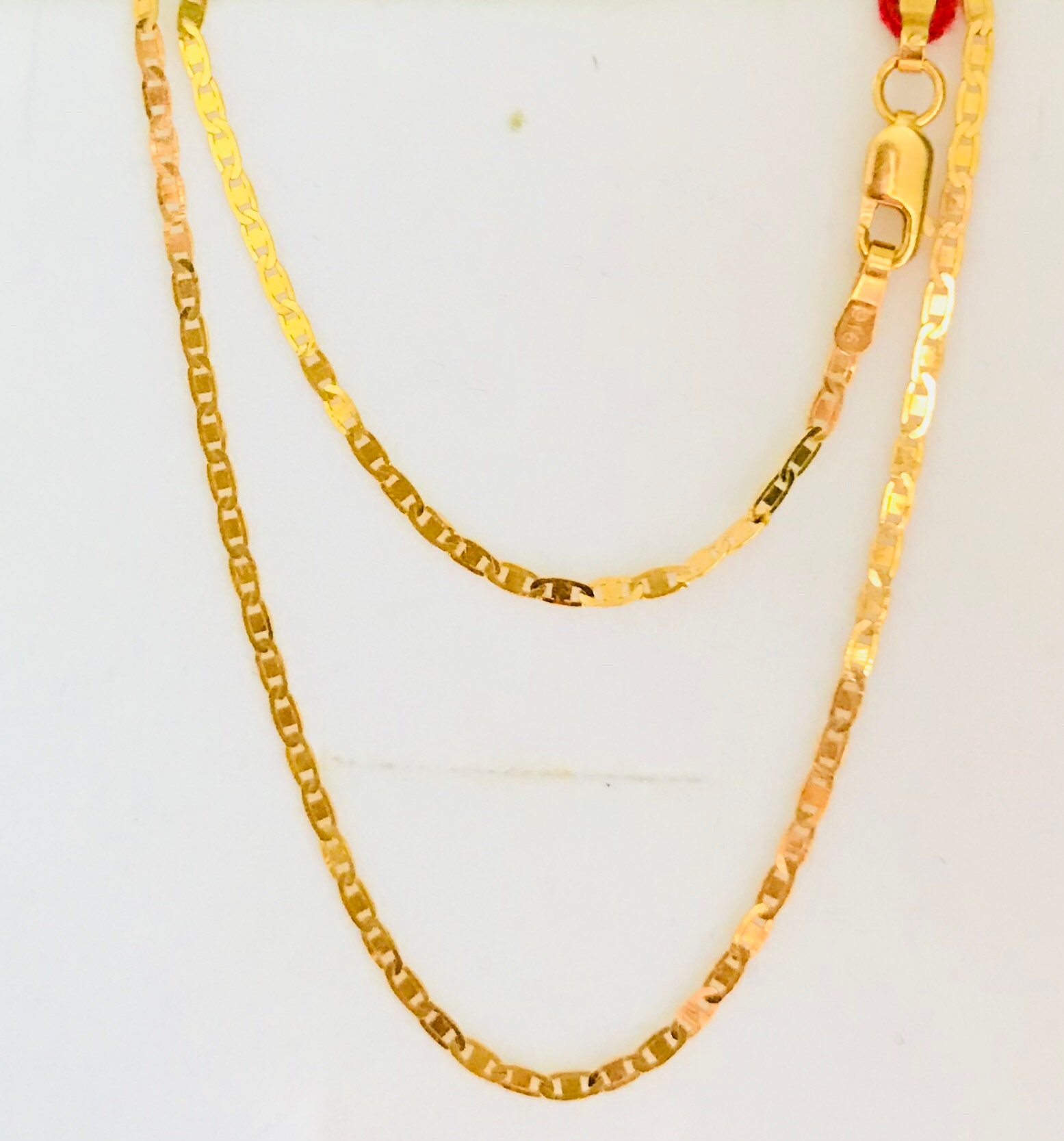 22k Gold 916 Gold Slim Mariner Chain 