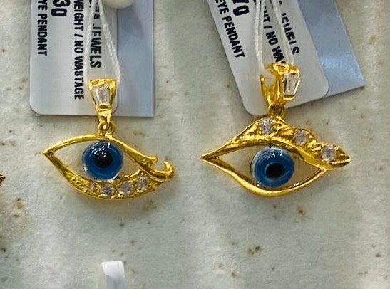 22k gold evil eye pendant deals