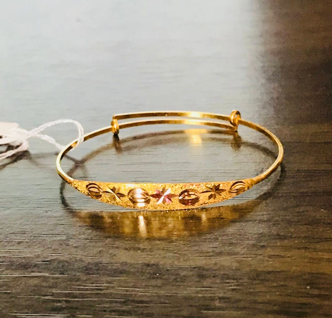 Solid 22k Gold Baby's Bangle 916 Gold Purity - Etsy