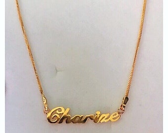 5 Alphabets Custom Name Necklace 22k 