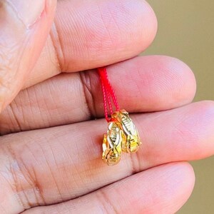 Solid 22k gold 916 gold laser cut small earrings