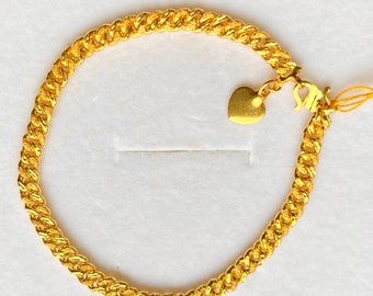 22k solid 916 gold cowboy bracelet pure 22k gold