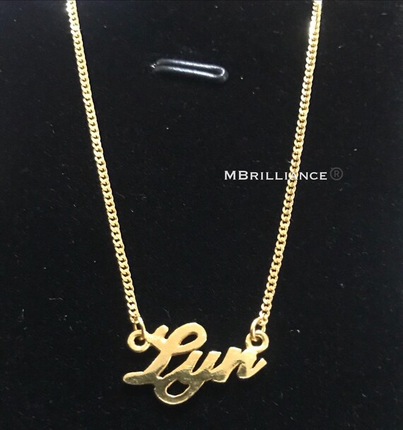 Arabic Font Custom Name Necklace 22k 
