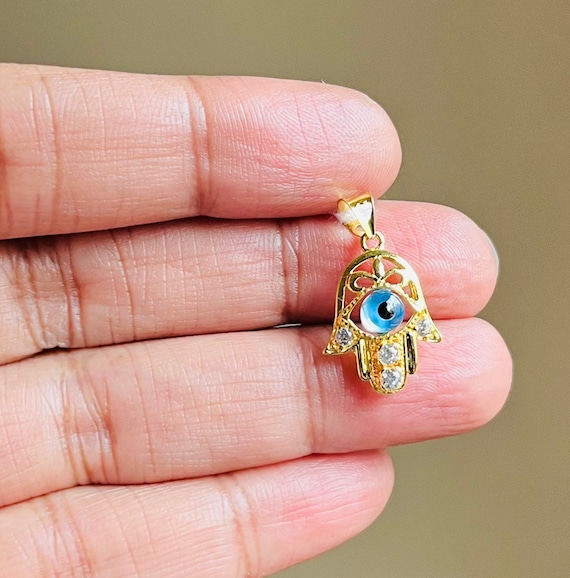 22k gold evil eye pendant online