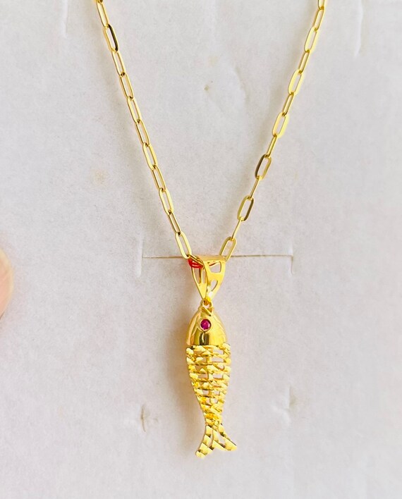 Fish dollar gold best sale chain