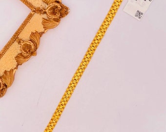 22k solid 916 gold flat design bracelet