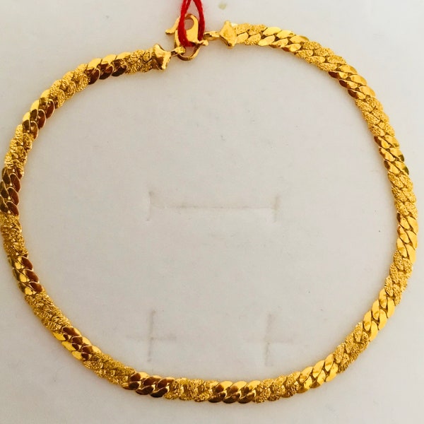 8" inches Cowboy 22k solid 916 gold bracelet