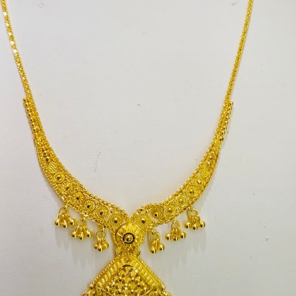 22k Solid Gold Choker Etsy