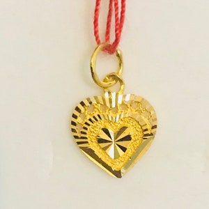 22k solid gold heart pendant  916 Gold