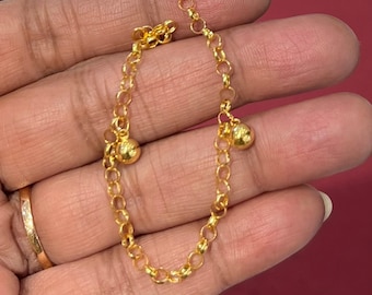 Baby's kids anklet / bracelet 22k 916 gold bracelet