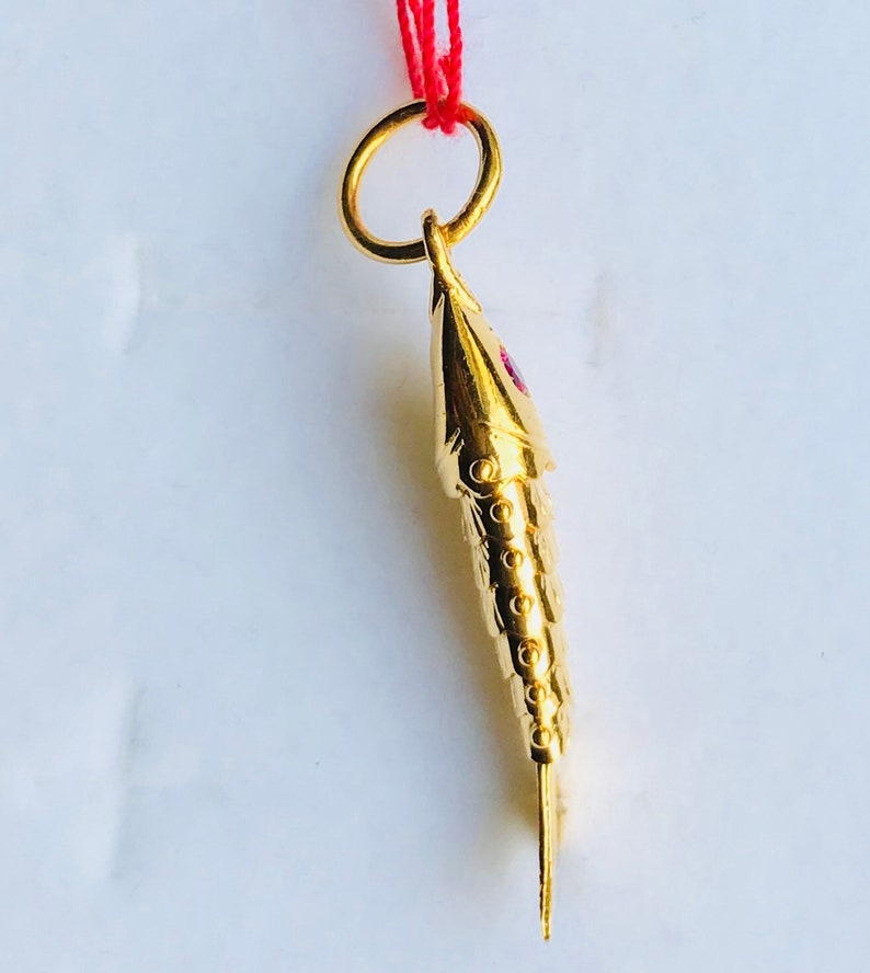 Solid 22k Gold Fish Pendant 916 Gold Etsy