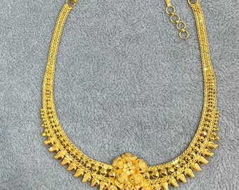 Indian design necklace Solid 22k gold 916 gold choker necklace