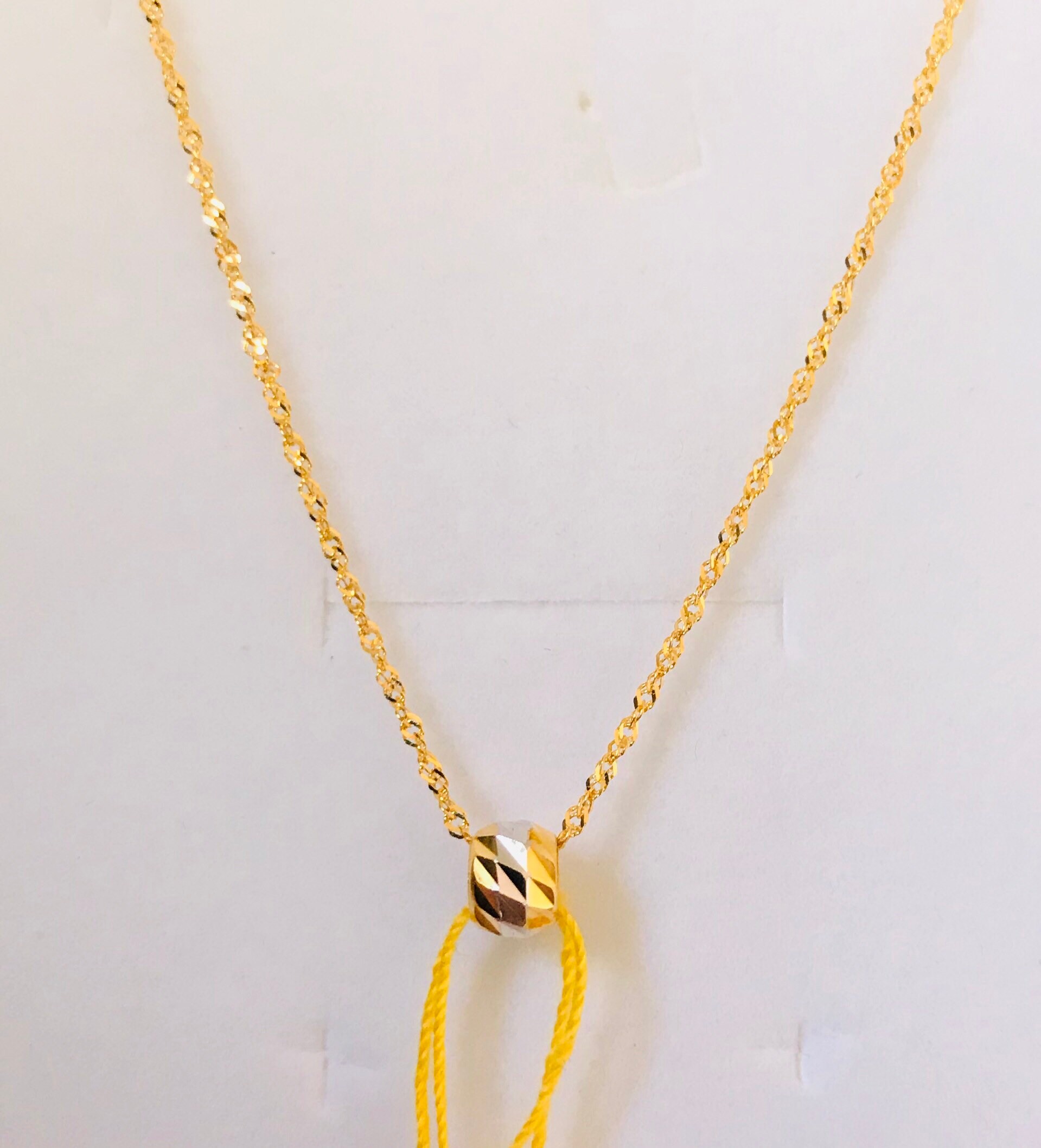 16 set 22k gold 916 gold loop pendant with slim twist Etsy