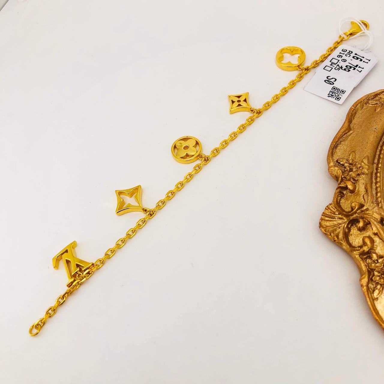 Majestic charms bracelet 22k 916 genuine gold bracelet