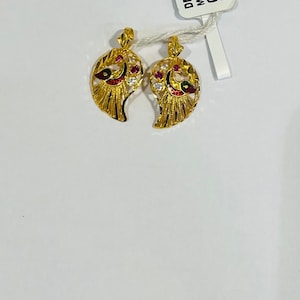 1 pair thali chain accessories pendant  for necklace Solid 22k gold 916 gold  mango pendants