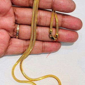 Genuine 22k solid 916 gold Bismarck chain necklace round people’s chain