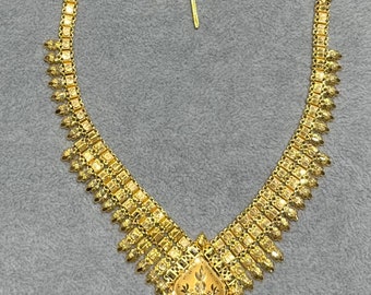 Indian design necklace Solid 22k gold 916 gold choker necklace