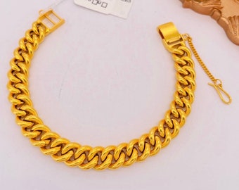 Fish bone bracelet authentic 22k gold / 916 gold purity bracelet