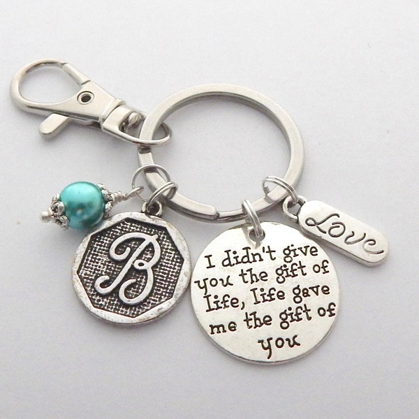 STEP DAUGHTER Wedding,Adoption Keychain,Adopted Daughter, Life gave me you Gift from Step Mom,Gift from Step Dad,Blended Family GIft