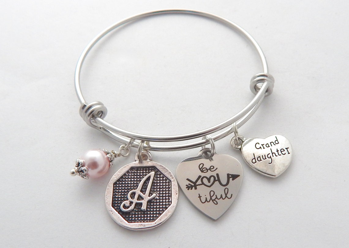 Personalized GRANDDAUGHTER Gift Granddaughter Charm Bracelet Etsy