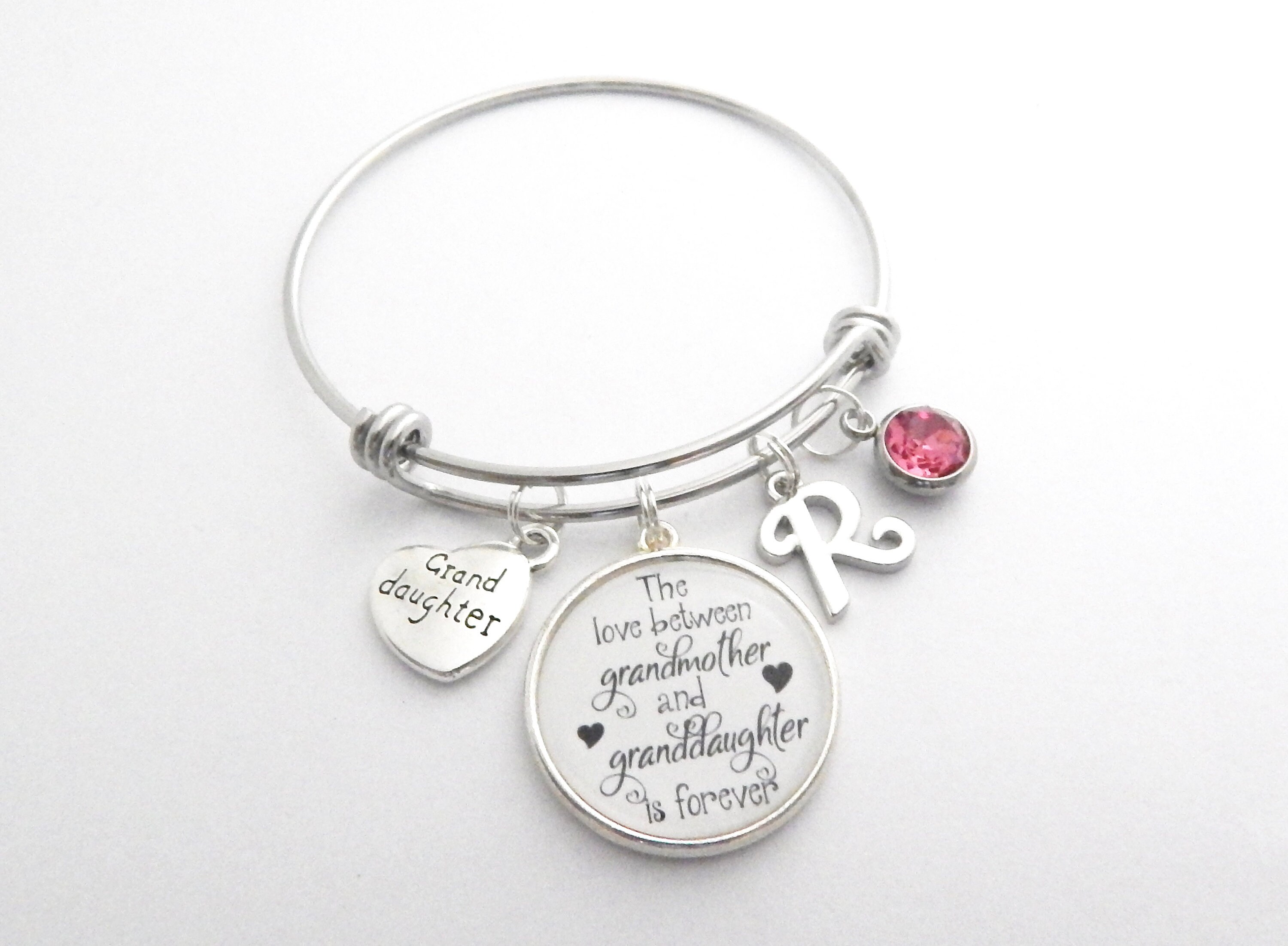 Personalized GRANDDAUGHTER Gift Granddaughter Charm Bracelet Etsy