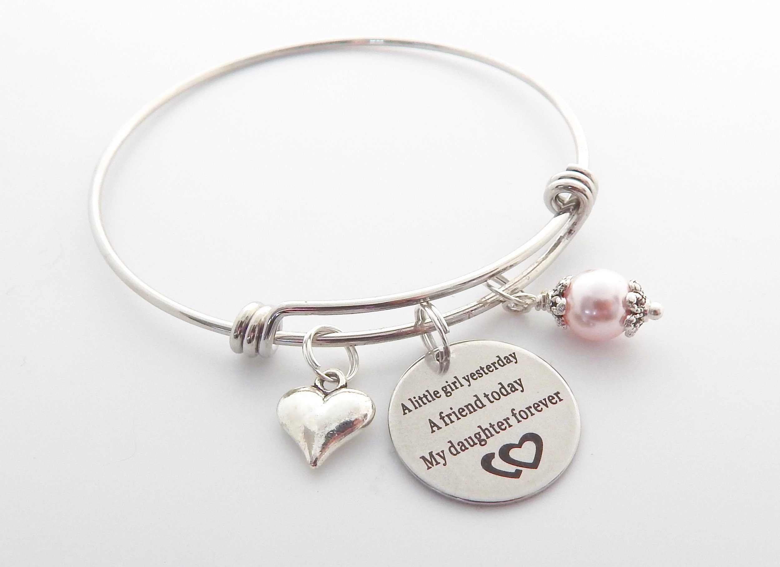 Bride Gift Daughter Charm Bracelet Daughter JewelryWedding Etsy