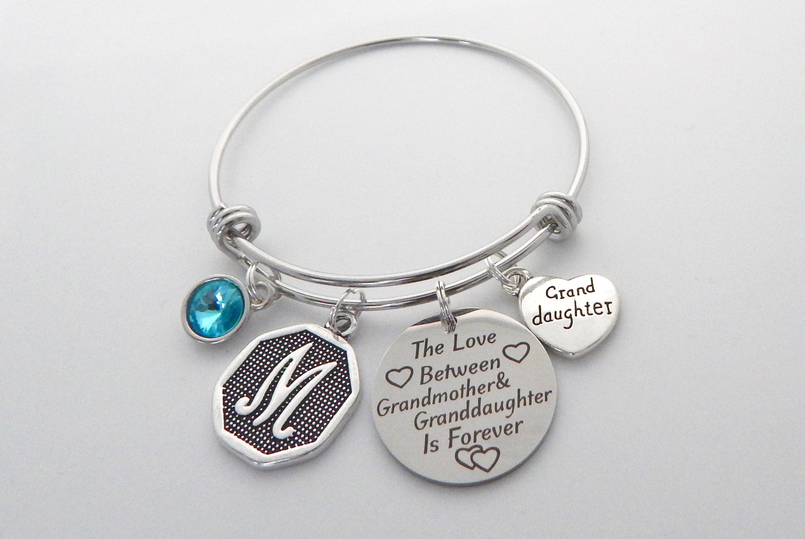Personalized GRANDDAUGHTER Gift Granddaughter Charm Bracelet Etsy
