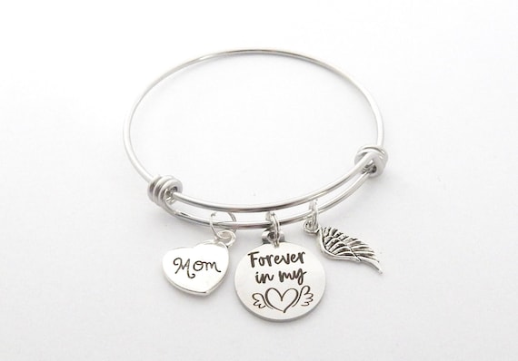 You are always in my heart SYMPATHY BRACELET Sympathy Gift Mother Remembrance Bracelet Memorial Bracelet Loss of mom Mom In memory of