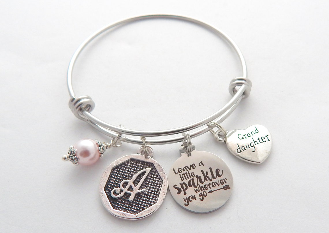 Personalized GRANDDAUGHTER Gift Granddaughter Charm Bracelet Etsy