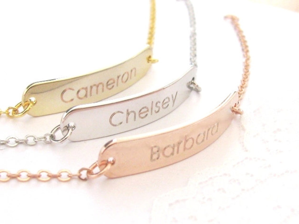 Personalized Bracelet Name Plate Bracelet Custom Bracelet Etsy
