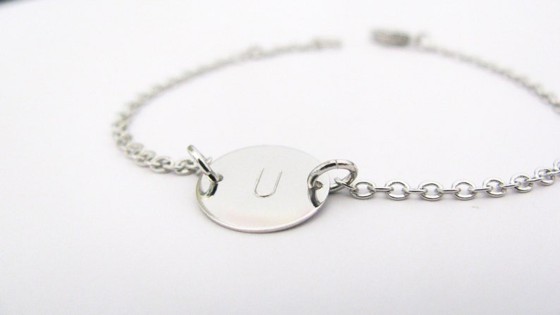Silver Initial Charm Bracelet \u2013 Add Up to 3 Charms \u2013 Also in Gold or Rose Gold
