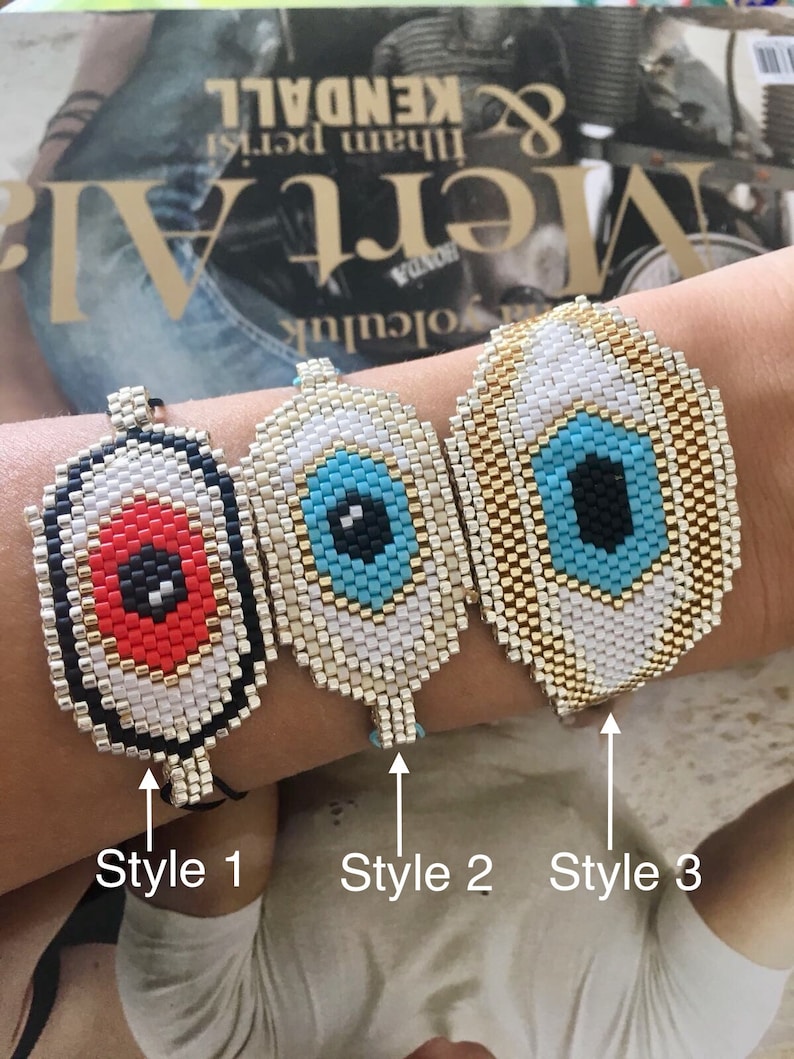 Turquoise Bracelet Summer Bracelet Gift For Her Handcrafted Protection Bracelet Evil Eye Bracelet Miyuki Bracelet Eye Bracelet
