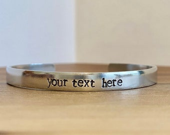 Hand Stamped Bracelet Cuff