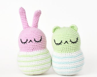 Spring Bunny & Bear Crochet Pattern | Tiny Curl Amigurumi Pattern, Bunny Amigurumi Pattern, Bear Amigurumi Pattern, Bunny Crochet
