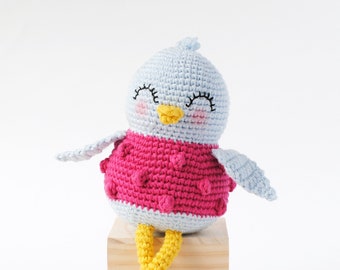 Sweet Bird Crochet Pattern | Tiny Curl Amigurumi Pattern, Crochet Bird Pattern, Bird Amigurumi Pattern